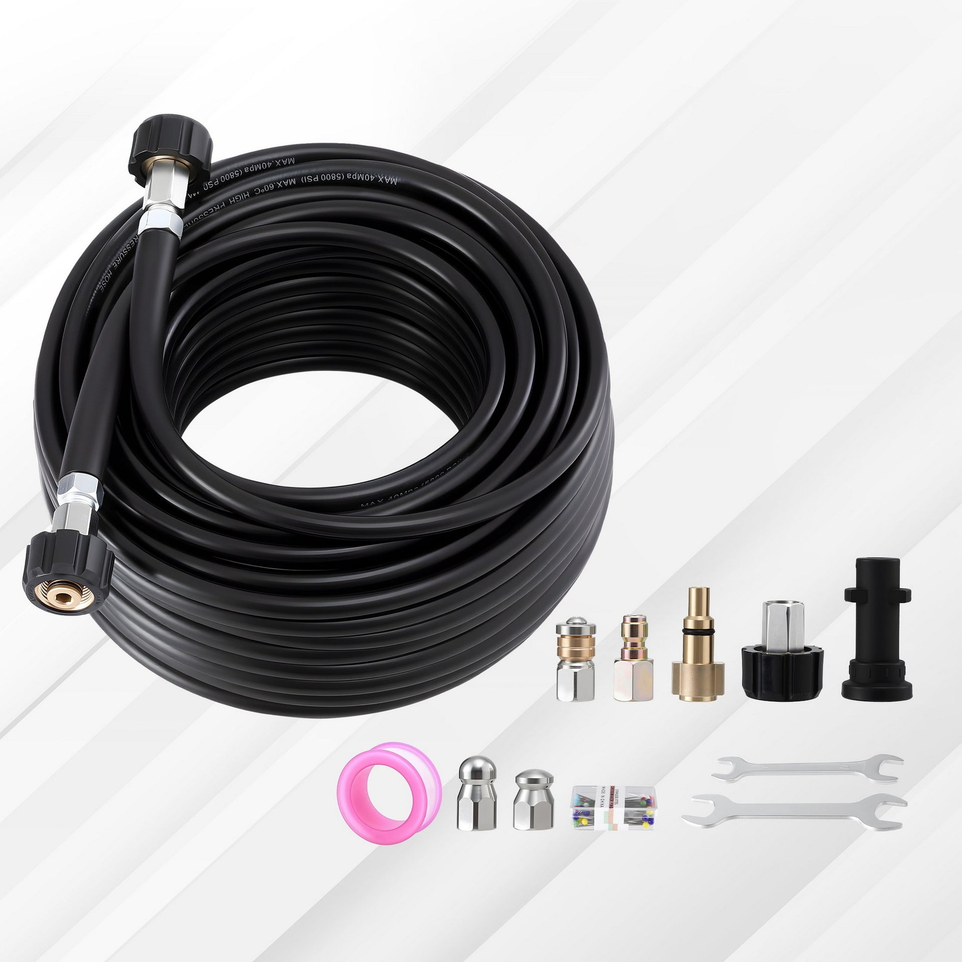 Giantz Pressure Washer Hose 30M 5800PSI Power Replacement Extension 1/4'' Quick Connect Awezingly
