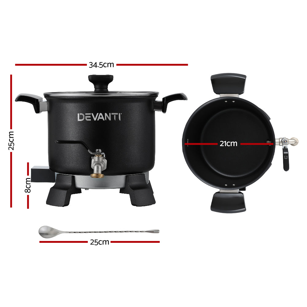 Devanti 5L Wax Melter Candle Making 1200W Melting Pot Furnace Quick Pour Spout Soy Soap Devanti