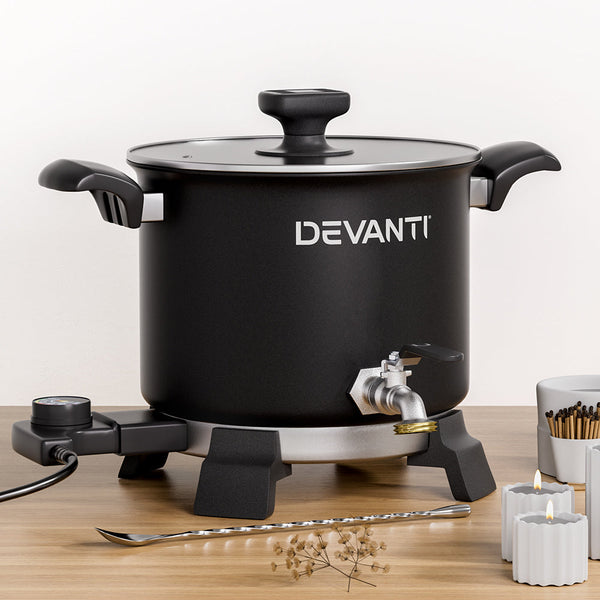Devanti 5L Wax Melter Candle Making 1200W Melting Pot Furnace Quick Pour Spout Soy Soap Devanti
