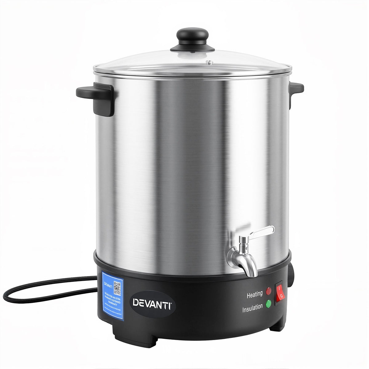 Devanti 16L Wax Melter Candle Making 1500W Melting Pot Furnace Quick Pour Spout Soy Soap Awezingly