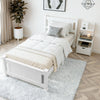 Artiss King Single Bed Frame and Bedside Table White