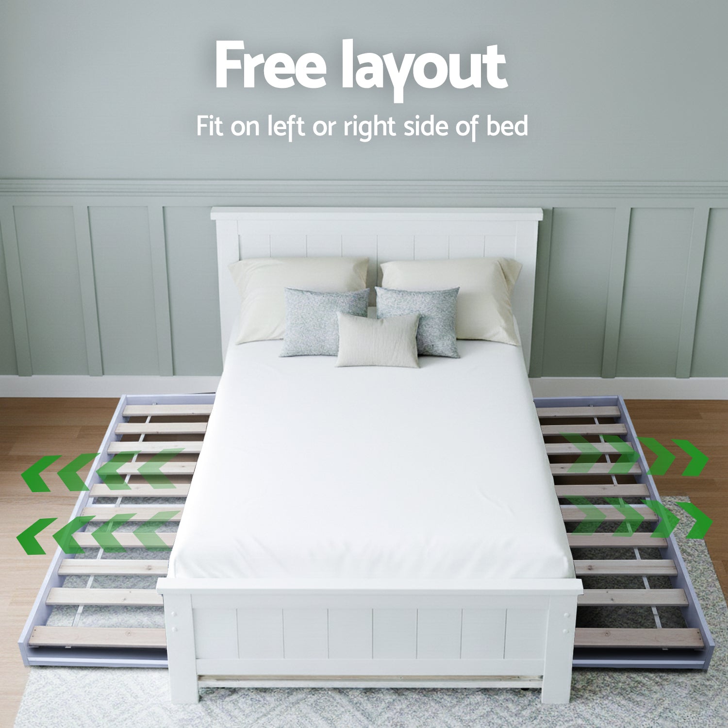 Artiss King Single Bed Frame and Bedside Table Awezingly