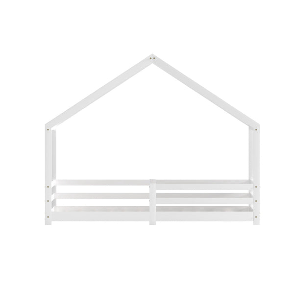 Artiss Bed Frame Wooden Kids Single House Frame White AMOS Artiss