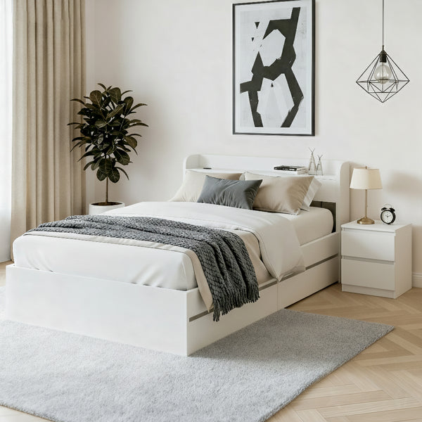 Artiss Single Bed Frame and Bedside Table Awezingly
