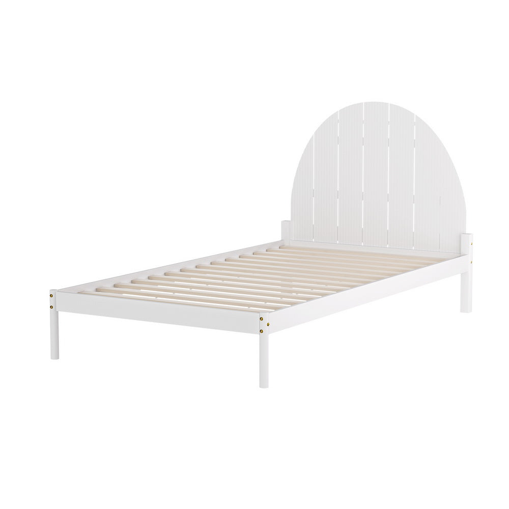 Artiss Bed Frame King Single Size Wooden White DALY Artiss