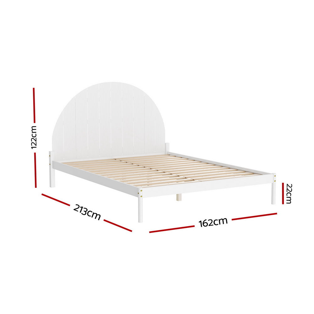 Artiss Bed Frame Queen Size Wooden White DALY Artiss