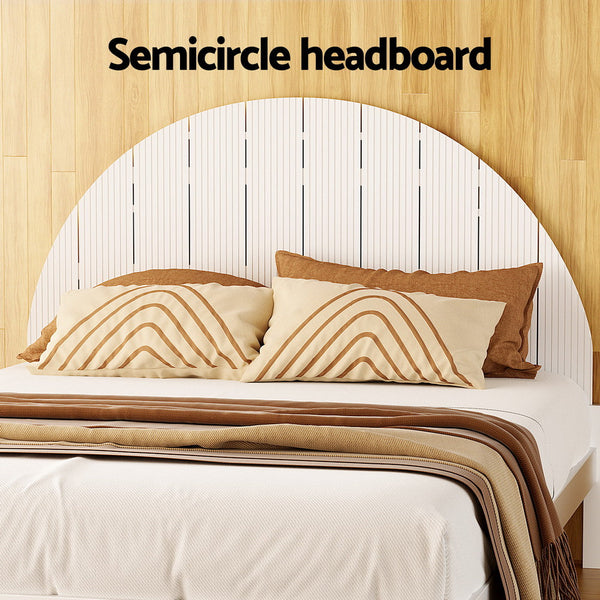 Artiss Bed Frame Queen Size Wooden White DALY Artiss