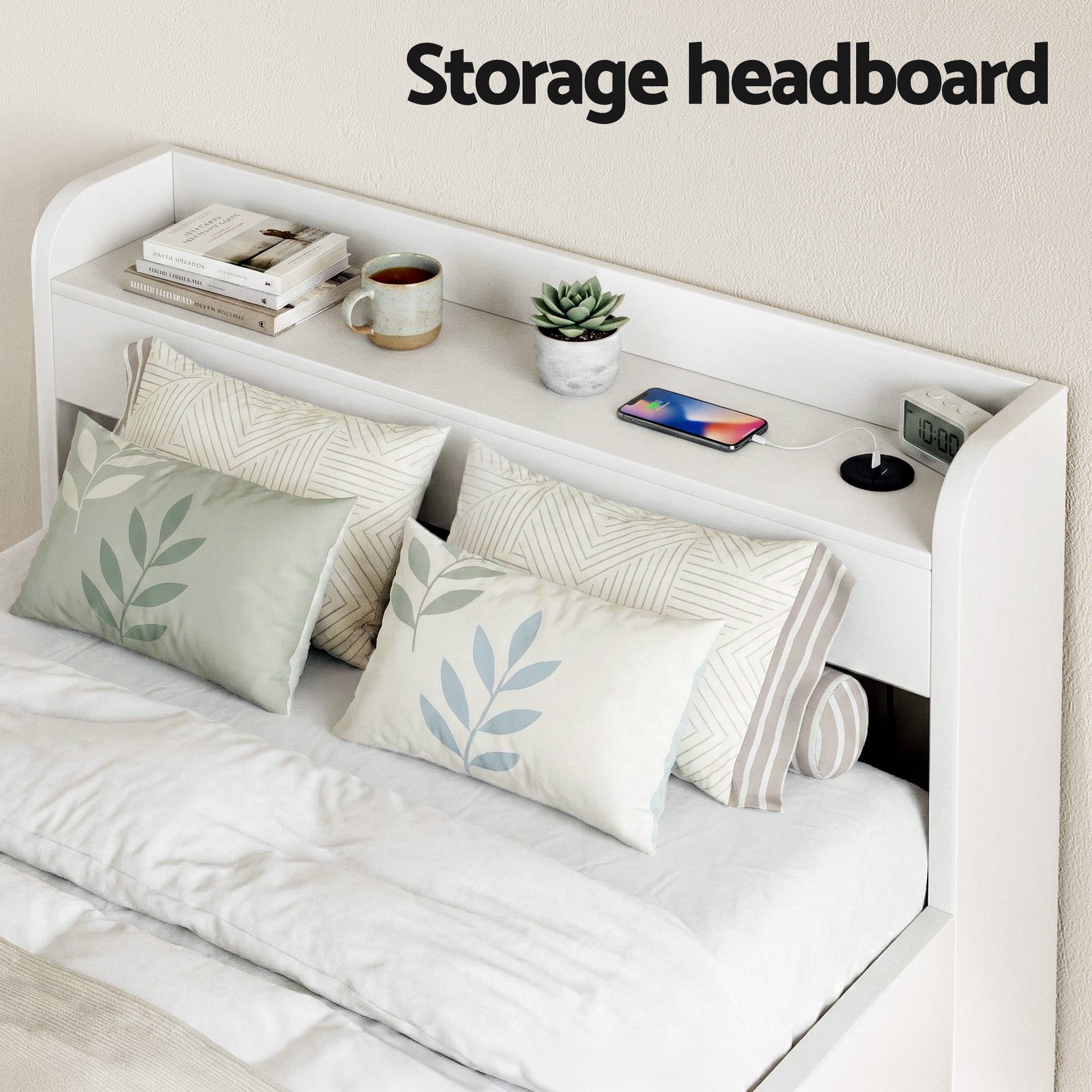 Artiss Bed Frame Single Size with Charging Ports and 2 Drawers AURA Awezingly