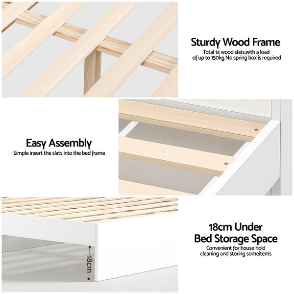 Artiss Bed Frame Single Size with Charging Ports and 2 Drawers AURA Awezingly