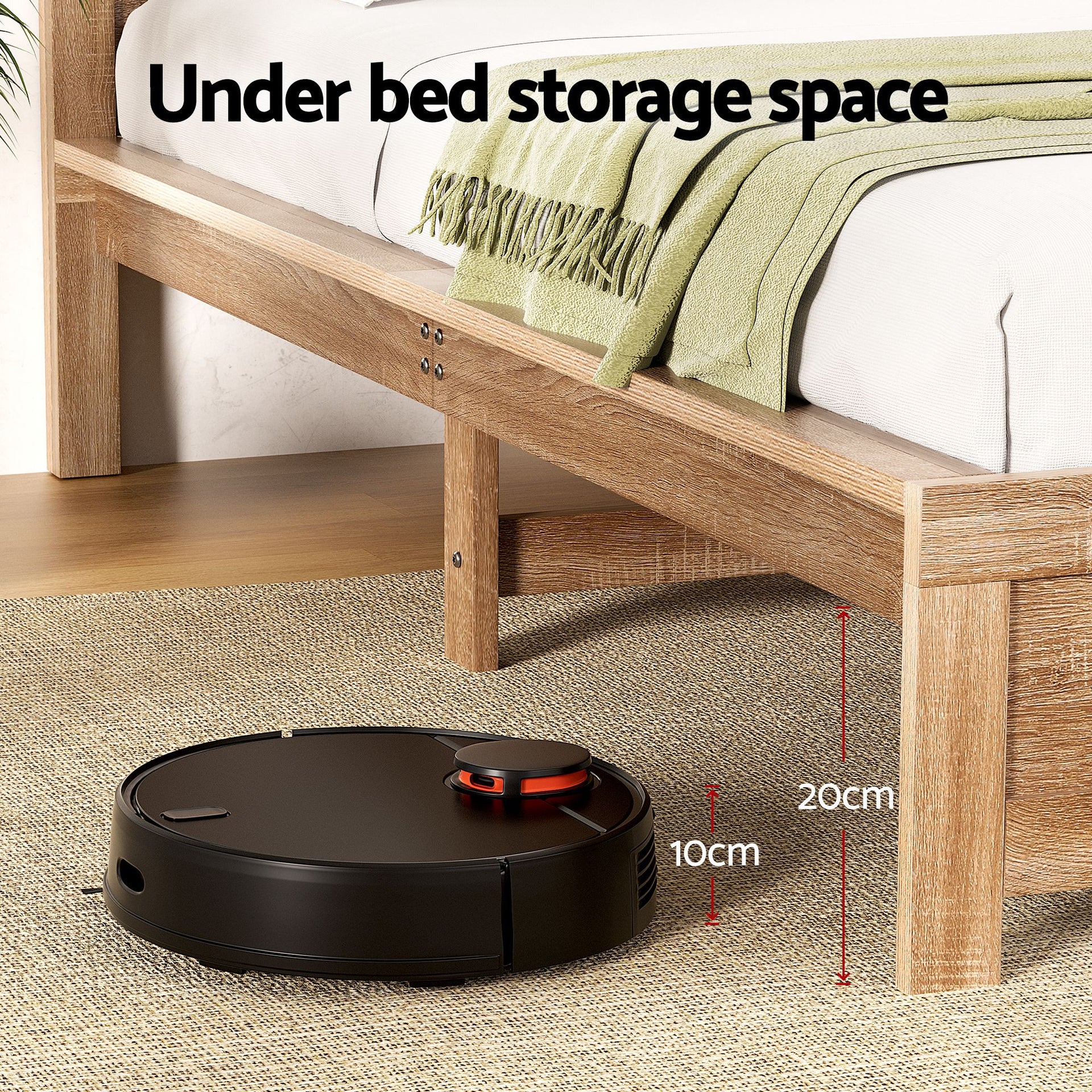 Artiss King Single Size Bed Frame with 2 Drawers Bedroom Furniture Artiss