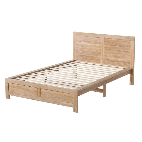 Artiss Single Bed Frame Wooden Bed Base Walnut Awezingly