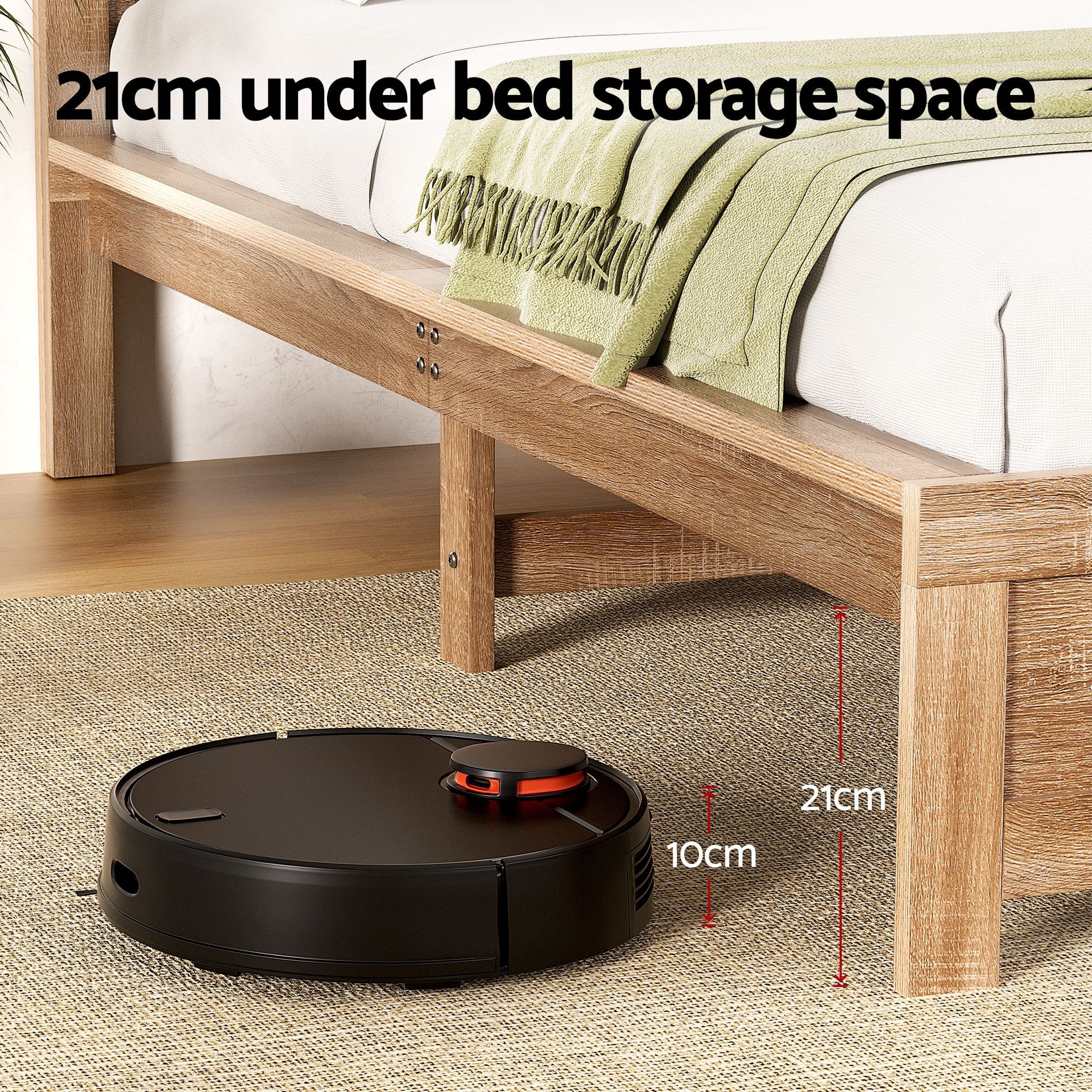 Artiss Single Bed Frame Wooden Bed Base Walnut Awezingly
