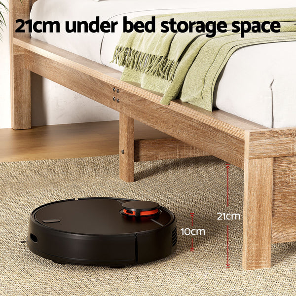 Artiss Single Bed Frame Wooden Bed Base Walnut Awezingly