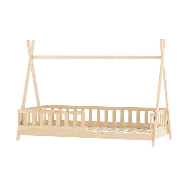 Artiss Bed Frame Wooden Kids House Frames Oak PUAH Artiss
