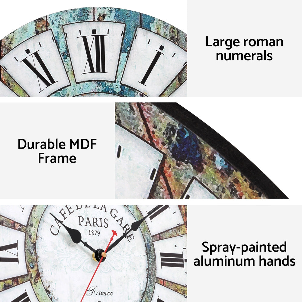 Artiss 40CM Wall Clock Rustic Design Artiss