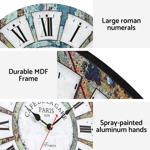 Artiss 40CM Wall Clock Rustic Design Artiss