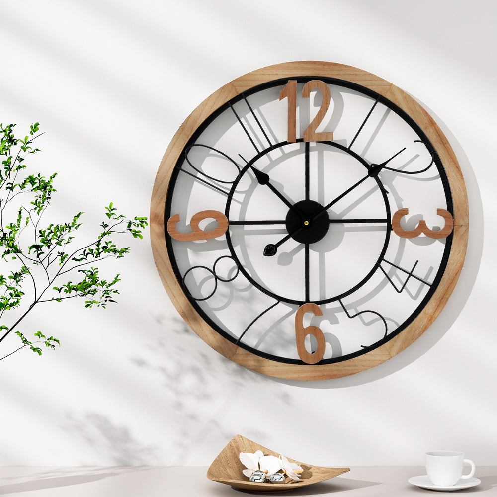 Artiss 60CM Wall Clock Wooden Artiss