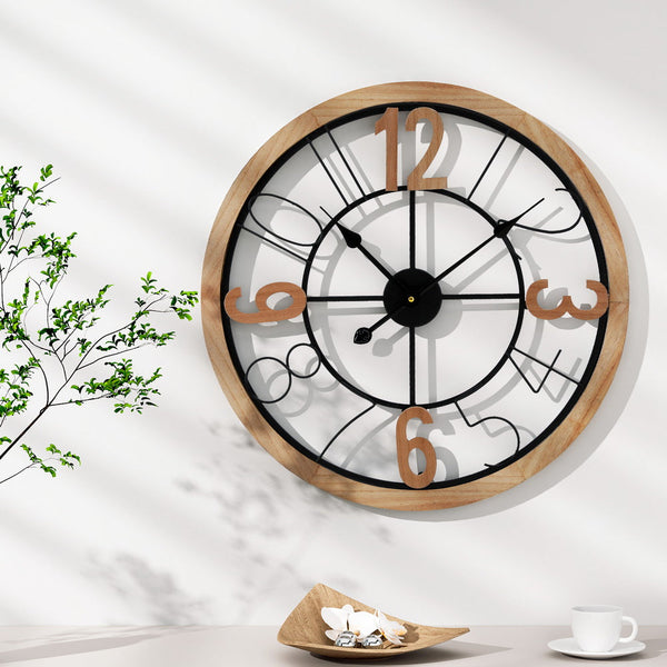 Artiss 60CM Wall Clock Wooden Artiss