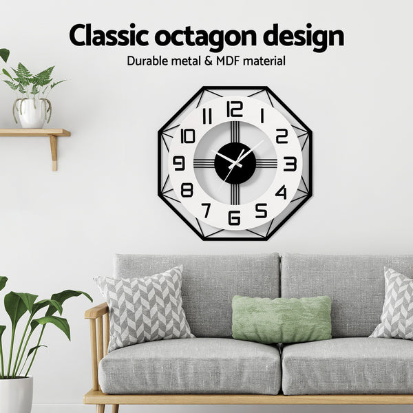 Artiss 60CM Wall Clock Octagon Artiss