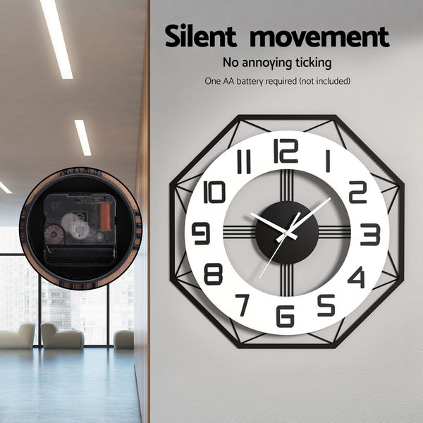 Artiss 60CM Wall Clock Octagon Artiss