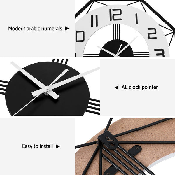 Artiss 60CM Wall Clock Octagon Artiss