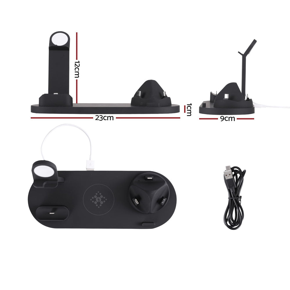 Devanti 4 in 1 Wireless Charger Multi-function Station for Phone Airpod iWatch 15W Devanti