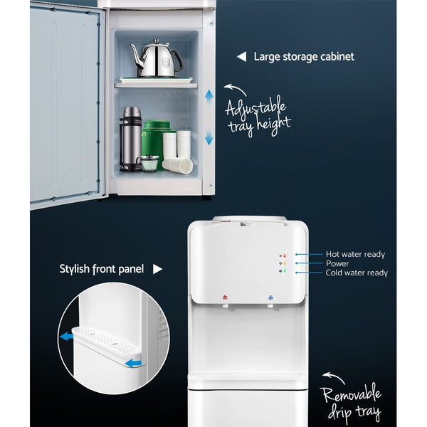 Devanti Water Cooler Dispenser Stand White Awezingly