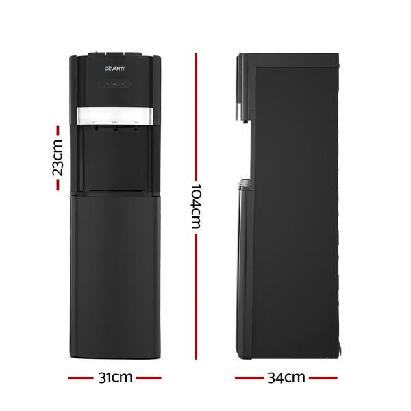 Devanti 3 Taps Water Cooler Dispenser Bottom Loading Dispenser Chiller Filter Purifier Awezingly