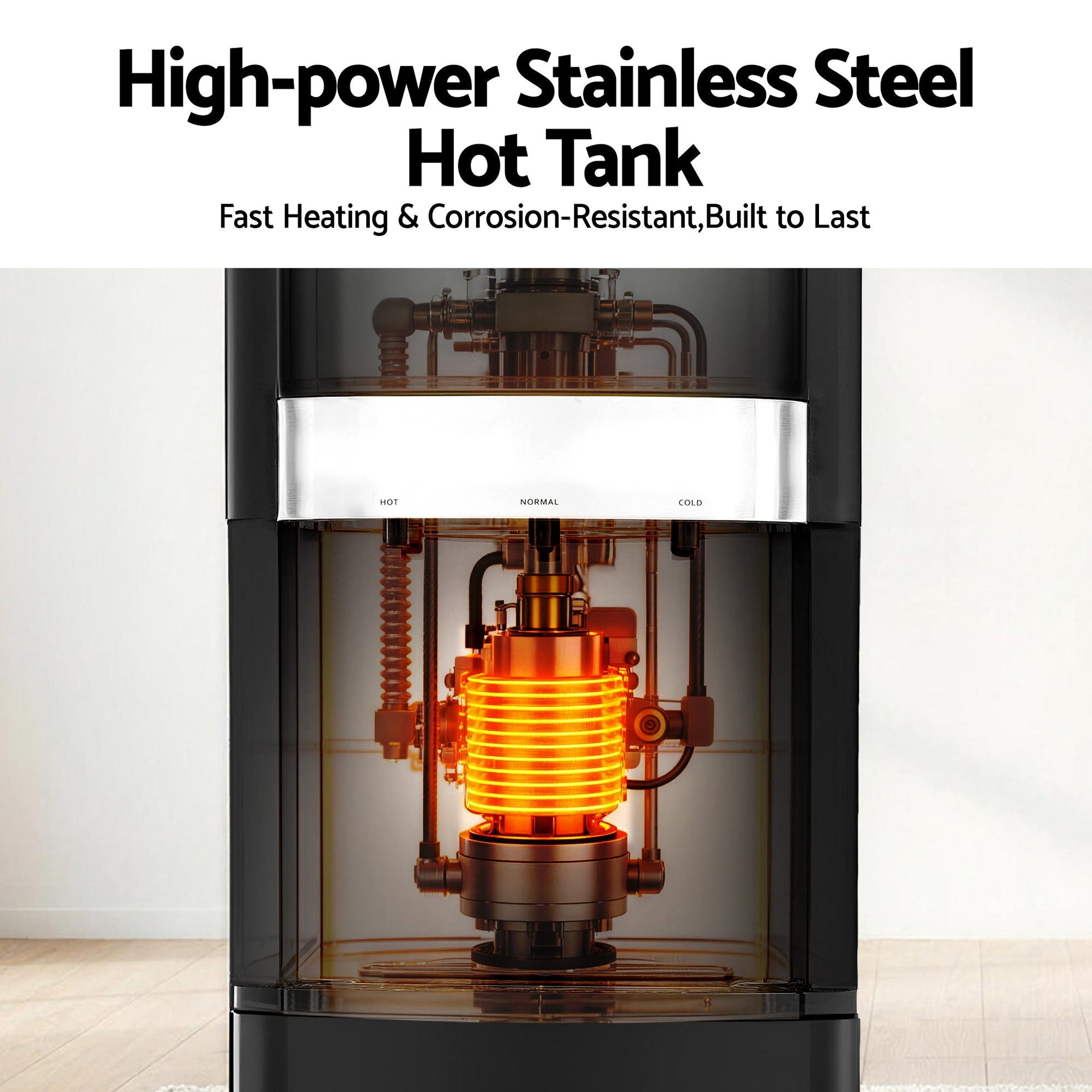 Devanti 3 Taps Water Cooler Dispenser Bottom Loading Dispenser Chiller Filter Purifier Awezingly