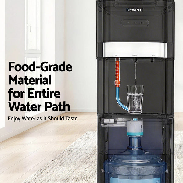 Devanti 3 Taps Water Cooler Dispenser Bottom Loading Dispenser Chiller Filter Purifier Awezingly