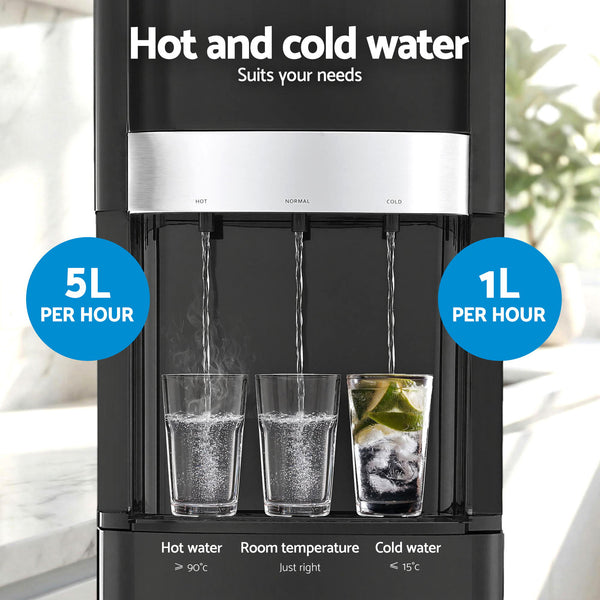 Devanti 3 Taps Water Cooler Dispenser Bottom Loading Dispenser Chiller Filter Purifier Awezingly