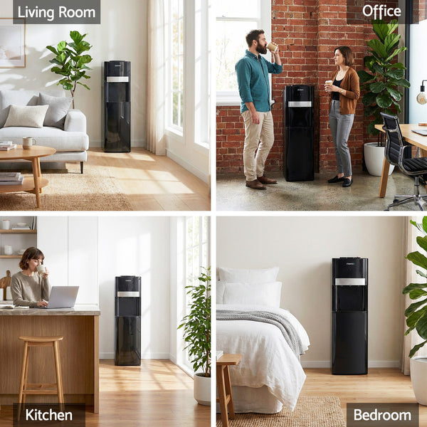 Devanti 3 Taps Water Cooler Dispenser Bottom Loading Dispenser Chiller Filter Purifier Awezingly