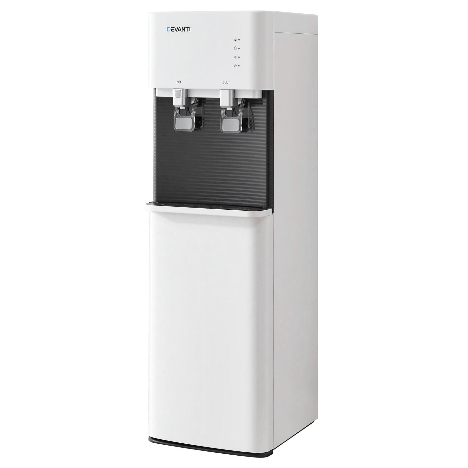 Devanti 2 Taps Water Cooler Dispenser Bottom Loading Dispenser Chiller Filter Purifier Awezingly