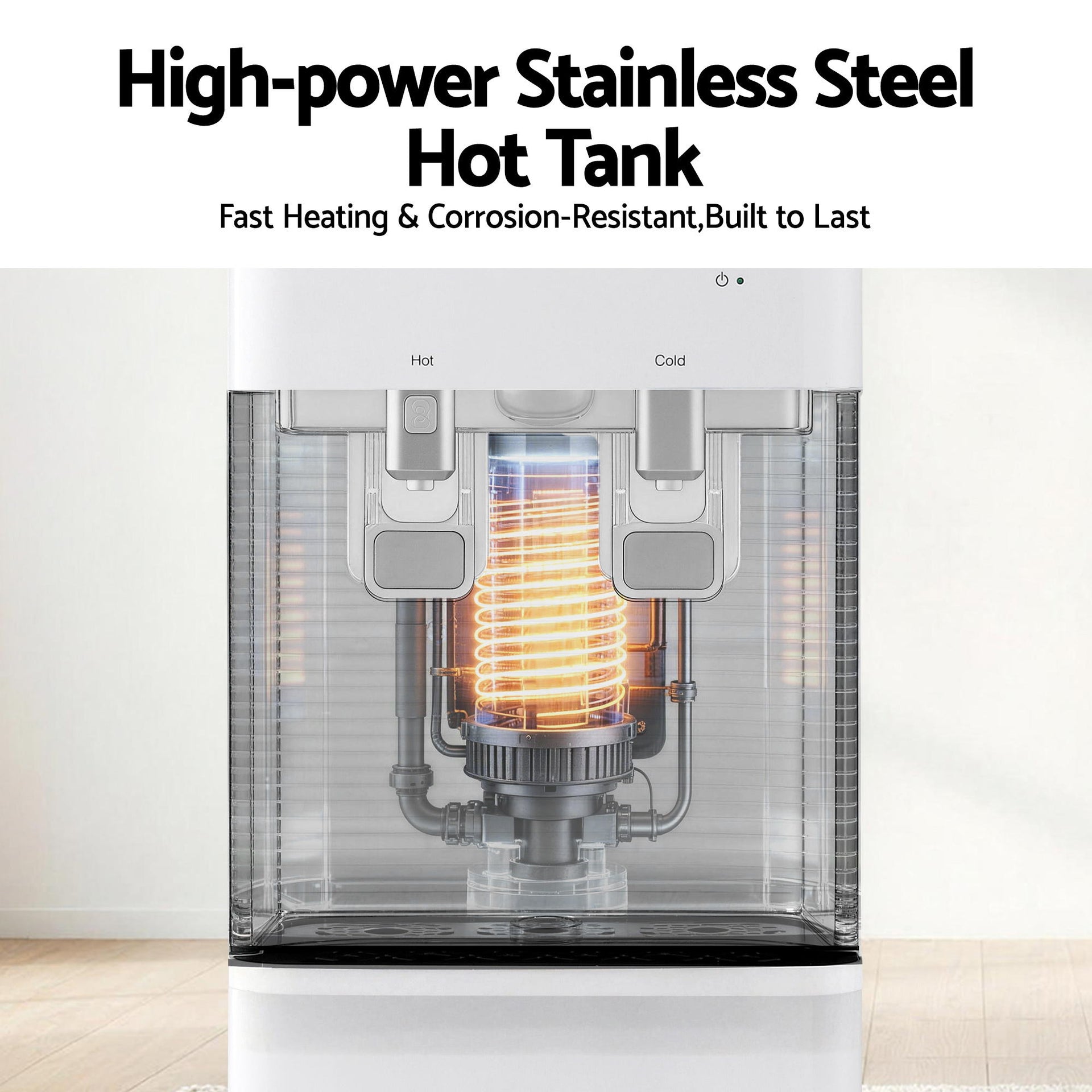 Devanti 2 Taps Water Cooler Dispenser Bottom Loading Dispenser Chiller Filter Purifier Awezingly