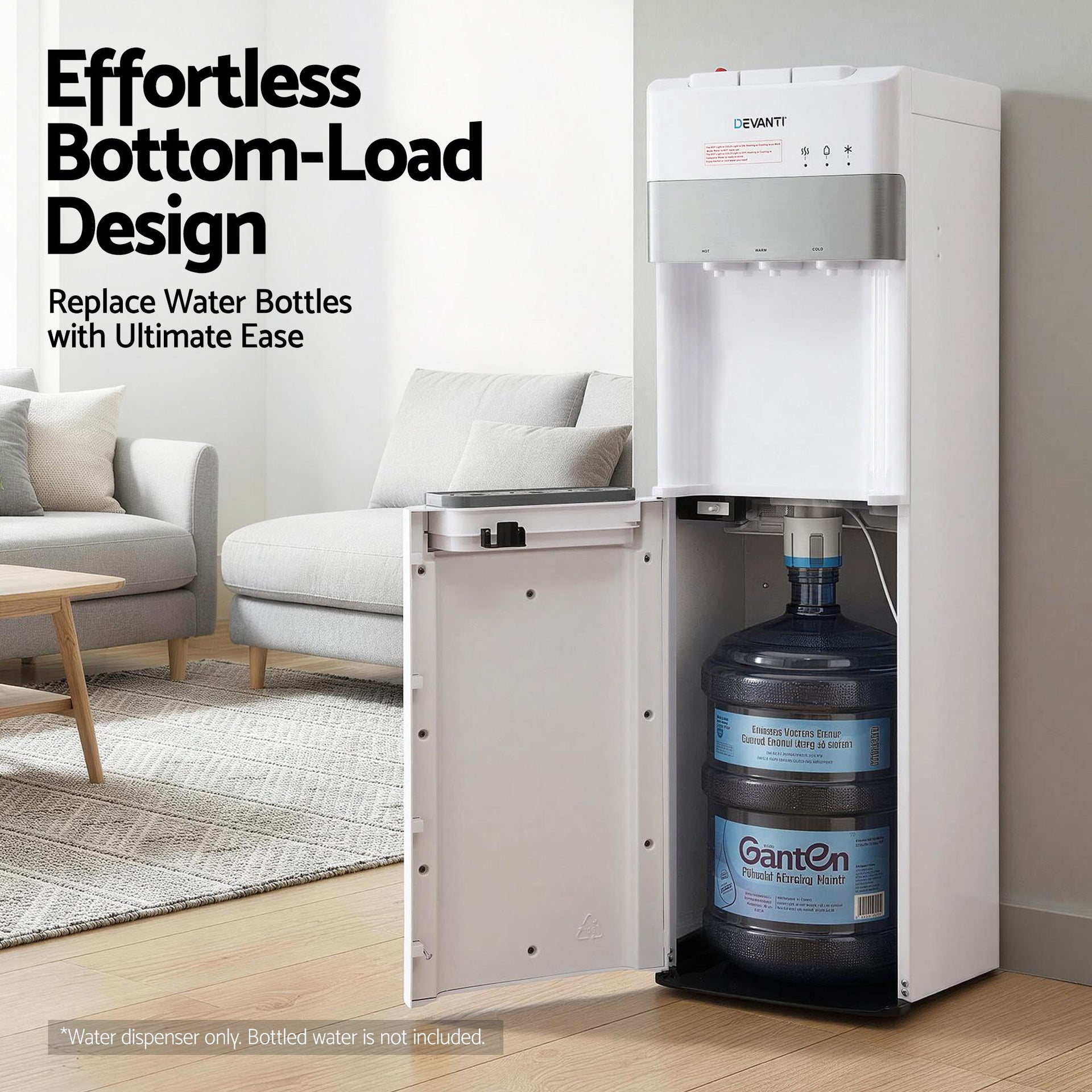 Devanti 3 Taps Water Cooler Dispenser Bottom Loading Dispenser Chiller Filter Purifier Awezingly