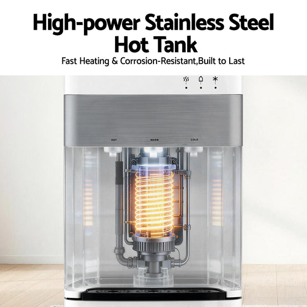 Devanti 3 Taps Water Cooler Dispenser Bottom Loading Dispenser Chiller Filter Purifier Awezingly