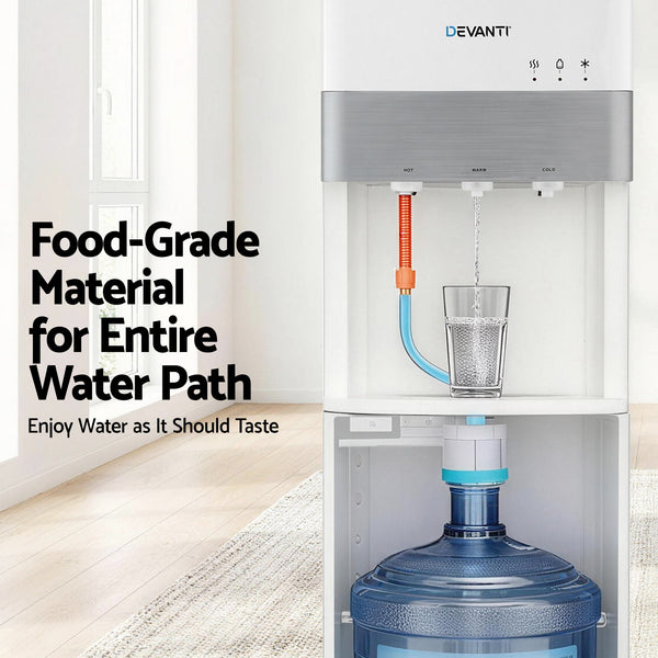 Devanti 3 Taps Water Cooler Dispenser Bottom Loading Dispenser Chiller Filter Purifier Awezingly