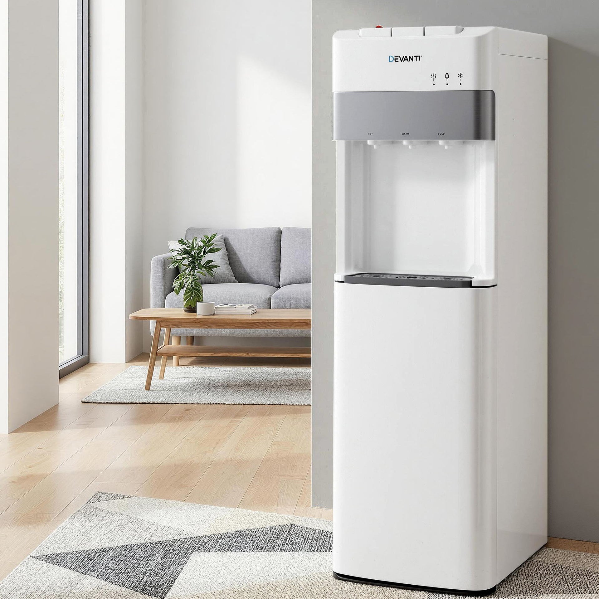 Devanti 3 Taps Water Cooler Dispenser Bottom Loading Dispenser Chiller Filter Purifier Awezingly