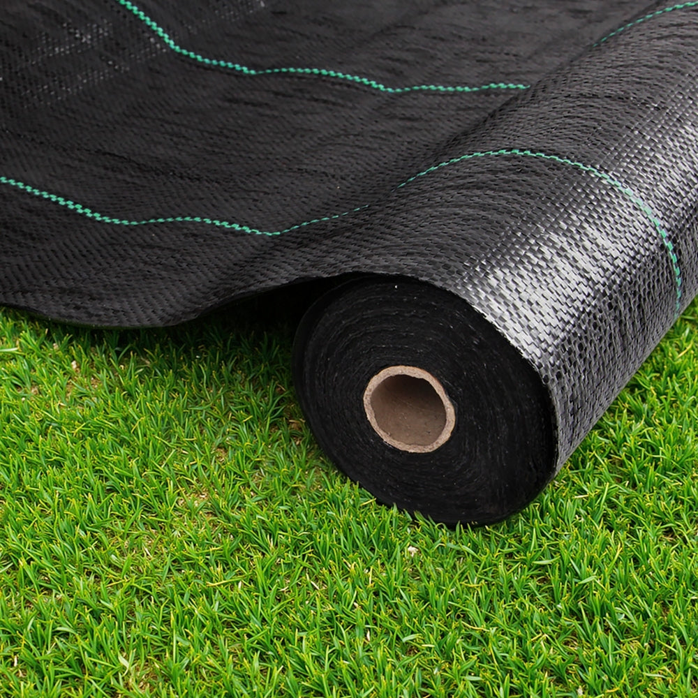 Instahut 2x50m Weed Mat 110GSM Weed Control Mat Plant Awezingly
