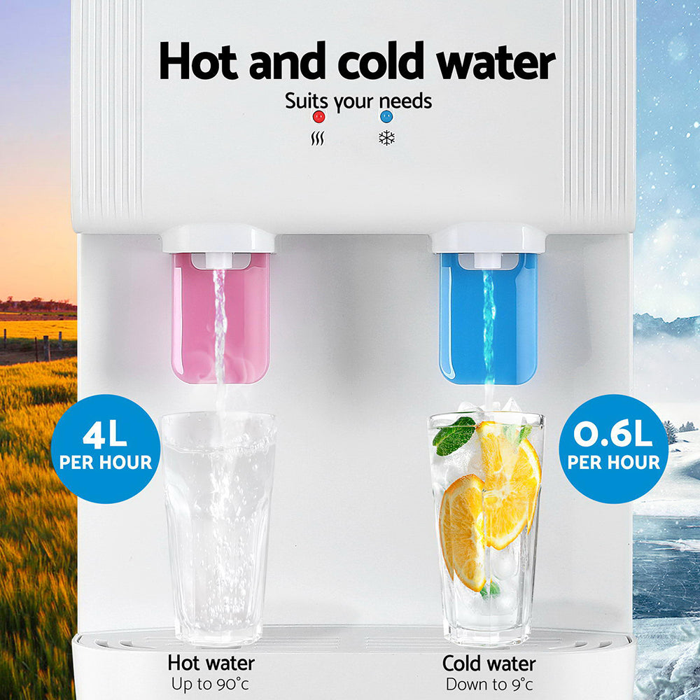 Devanti Water Cooler Dispenser Bench Top White Devanti