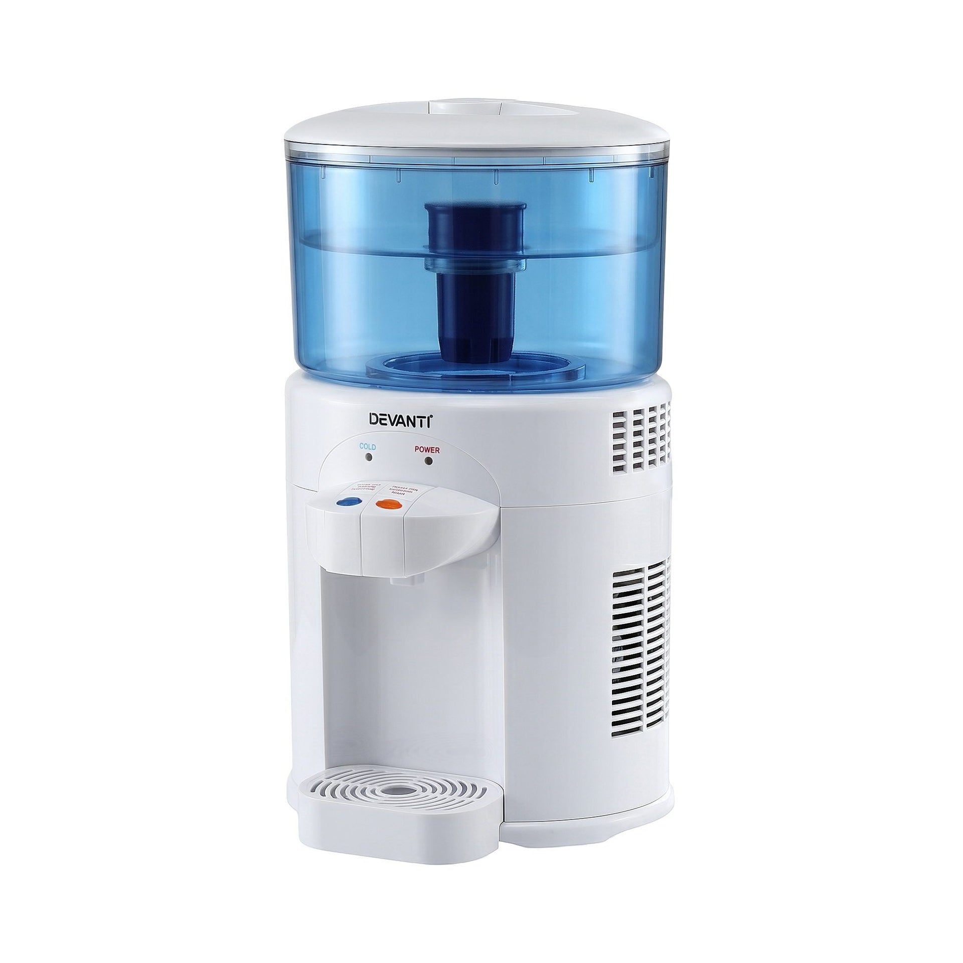 Devanti 5L Bench Top Water Cooler Dispenser with Filter 2 Taps Countertop Water Purifier Awezingly