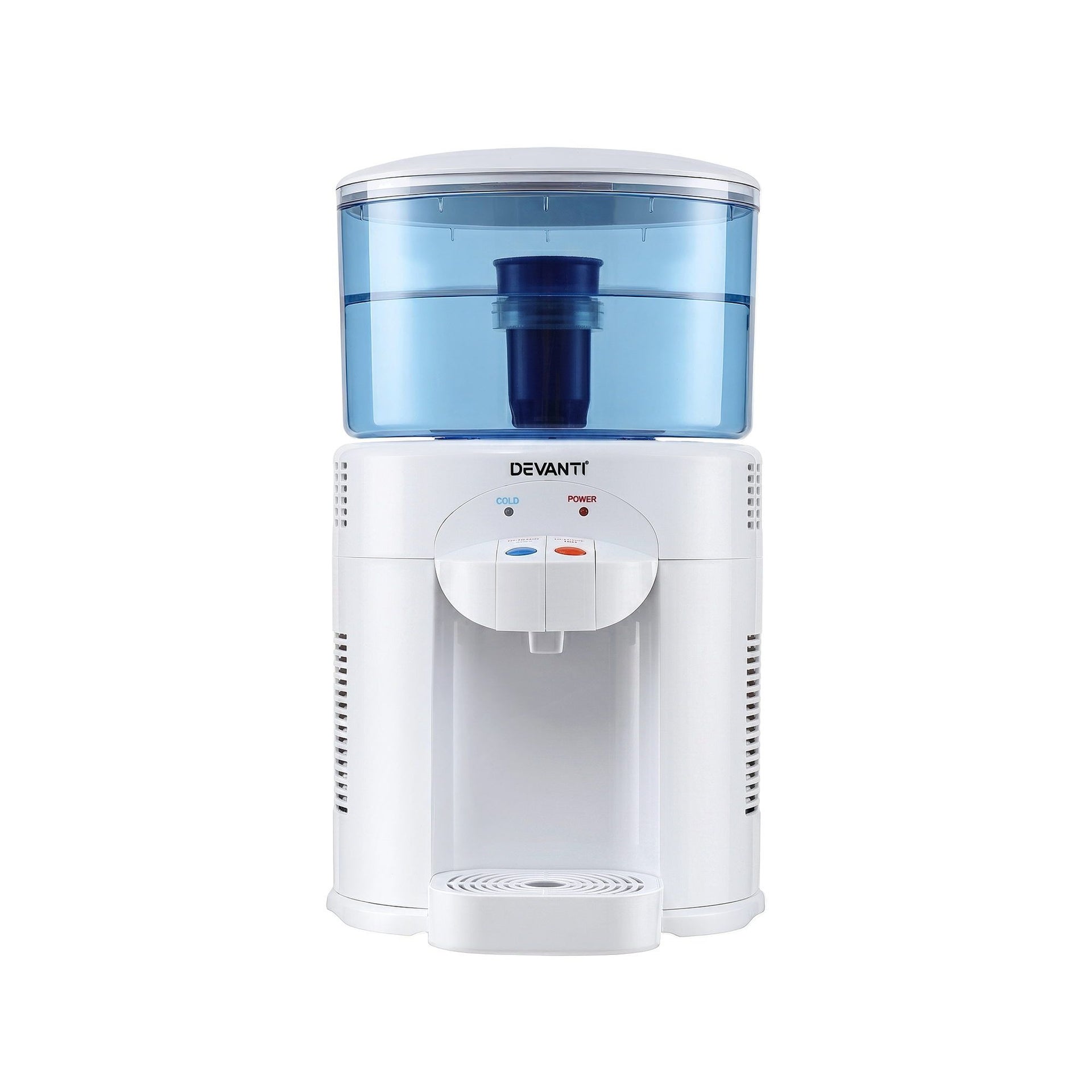 Devanti 5L Bench Top Water Cooler Dispenser with Filter 2 Taps Countertop Water Purifier Awezingly