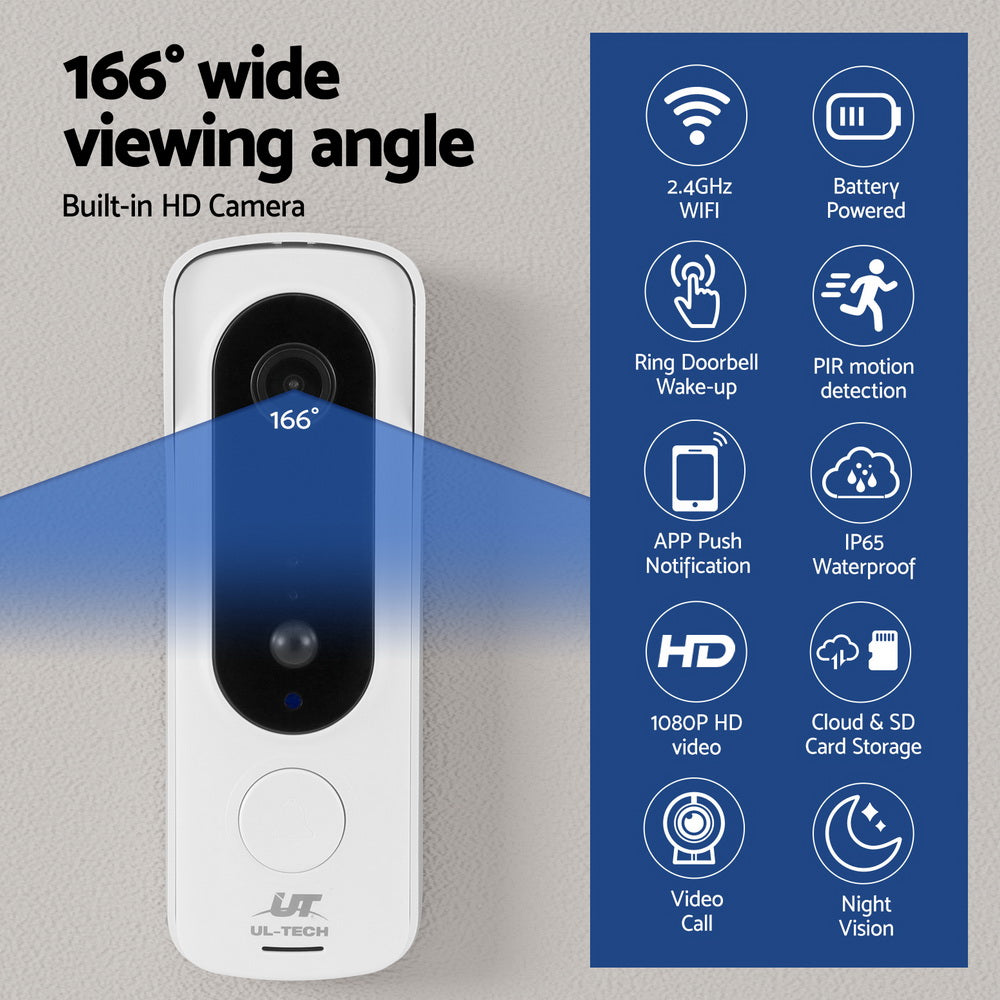 UL-tech Wireless Doorbell Security Camera Awezingly