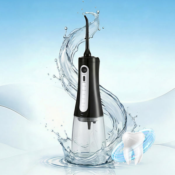 Devanti Cordless Water Flosser Dental Oral Irrigator Black Awezingly