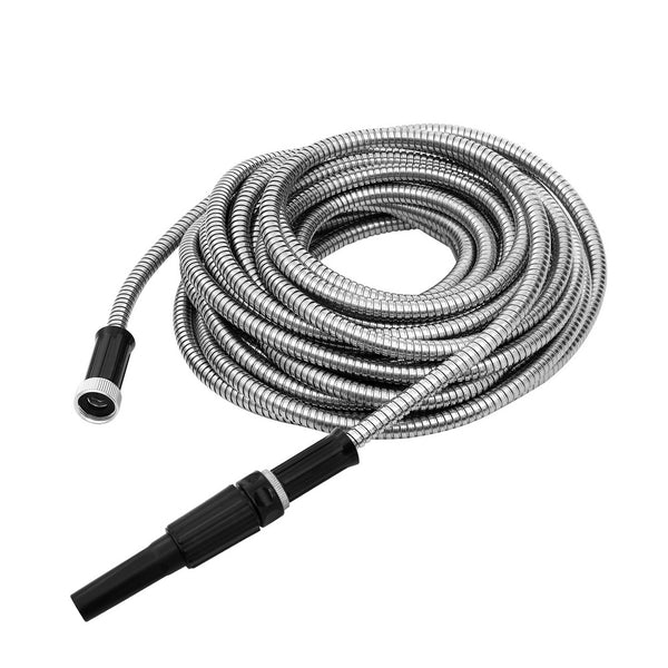 Giantz Water Hose Stainless Steel 30M with Spray Nozzle Giantz