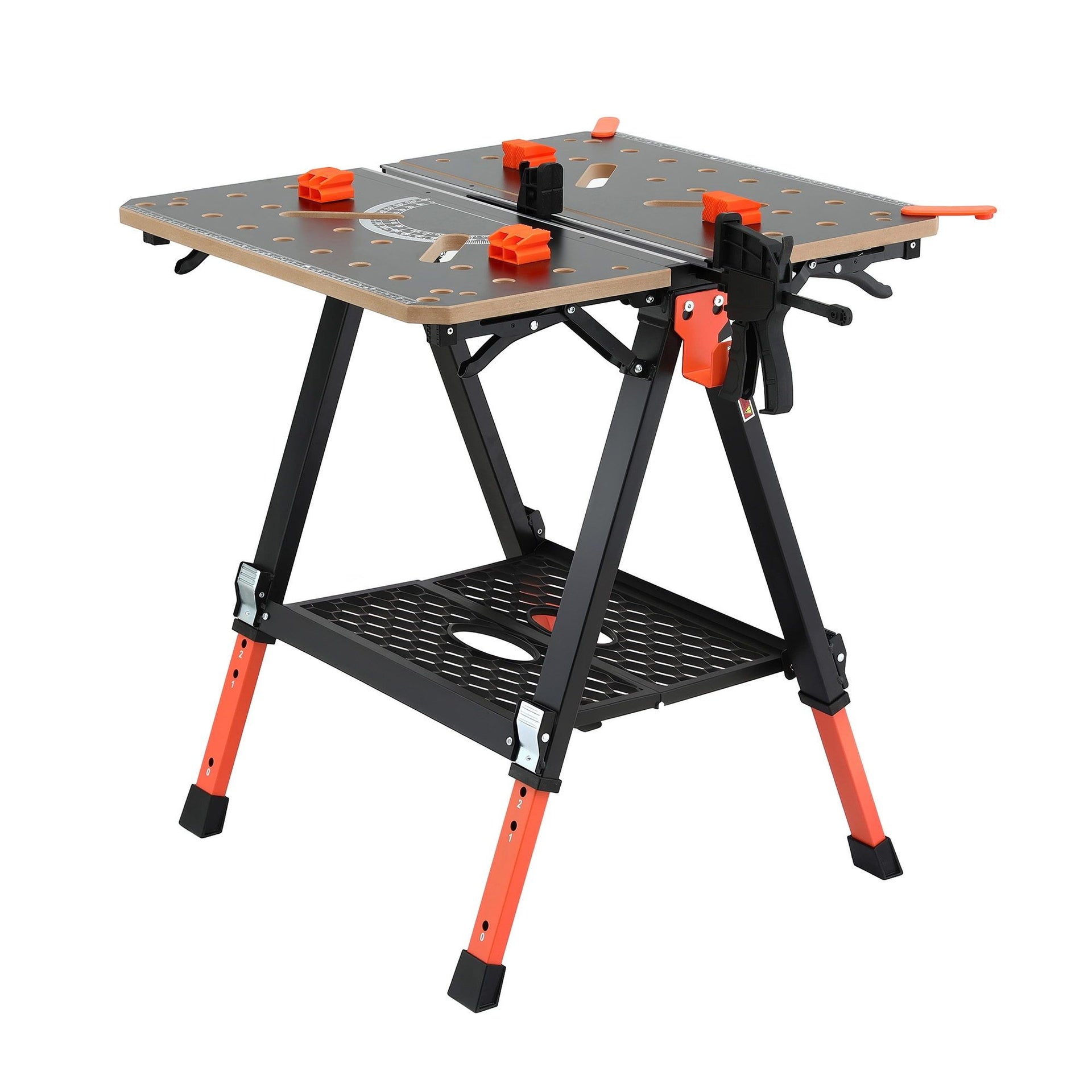 Giantz Portable Folding Work Table 454kg Adjustable Workbench Awezingly