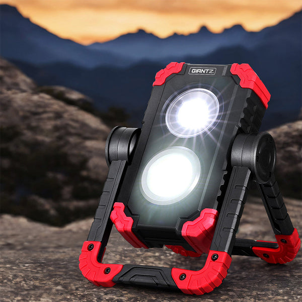 Giantz Work Light Rechargeable Torch USB Cordless LED Lamp Rotation Folding Giantz