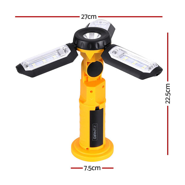 Giantz Work Light Rechargeable USB Cordless LED Lamp Hook Rotation Folding Giantz