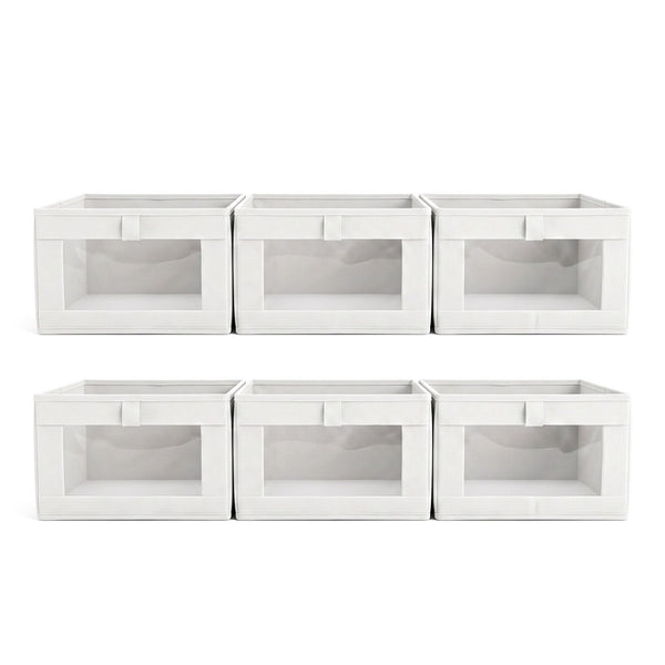 Artiss 6 Pack Linen Closet Organizers and Storage Foldable Clothing Bins Awezingly