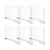 Artiss 6 Pack Closet Organizers and Storage Clear Shelf Dividers